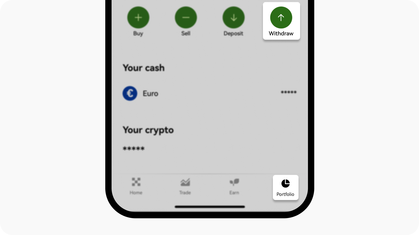 Open withdrawal page on OKX EEA app