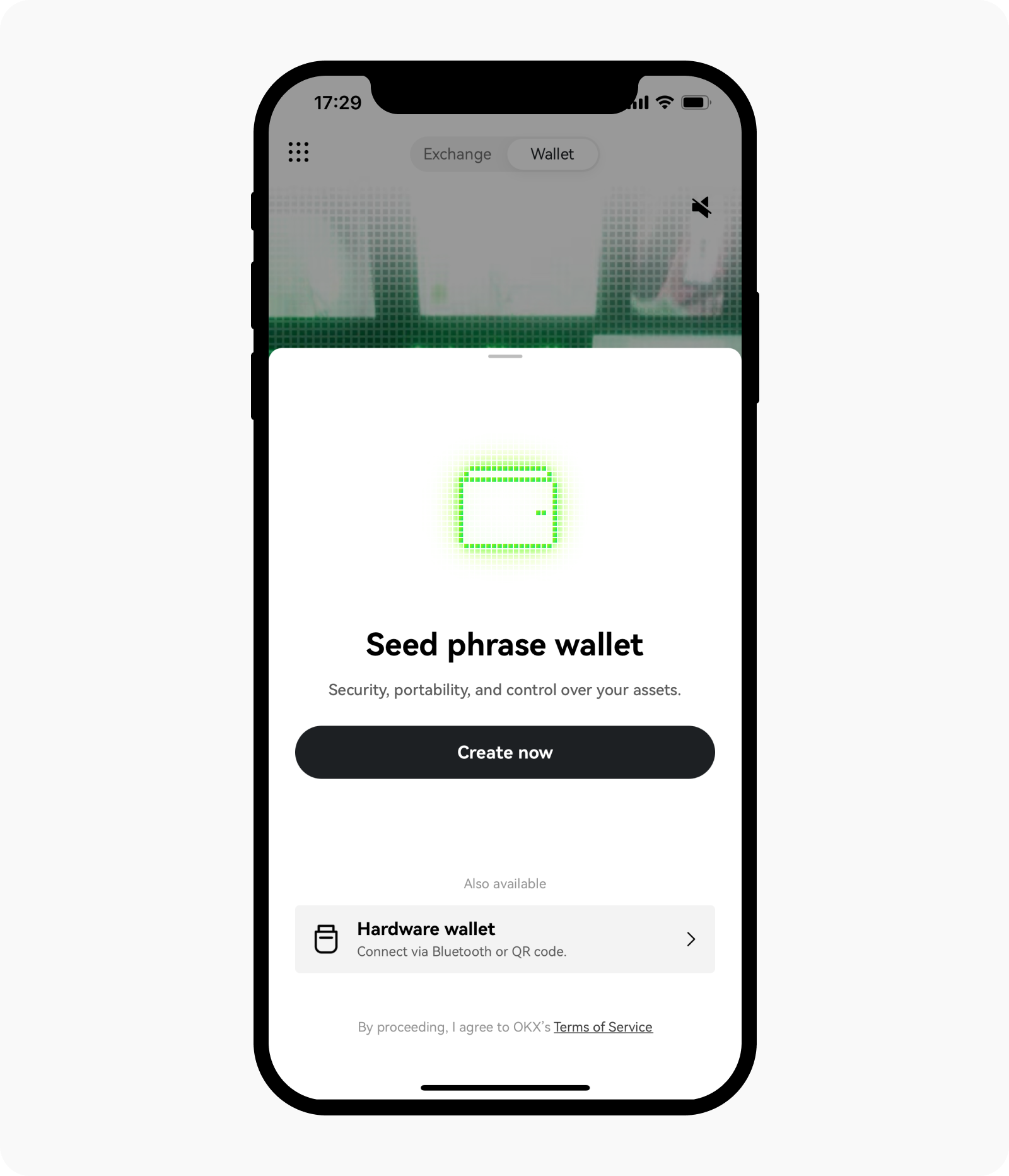 Create new Web3 wallet on OKX app