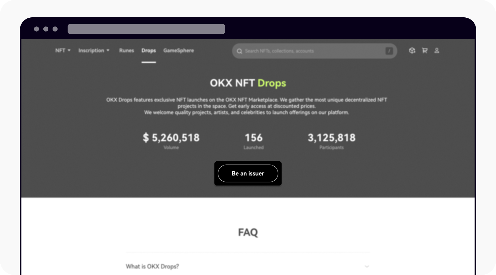 Apply to be an issuer in OKX/OKX TR drops on web