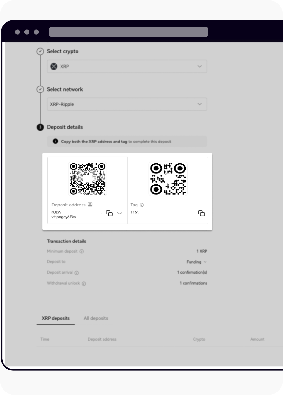 CT-web-deposit on chain-view tag