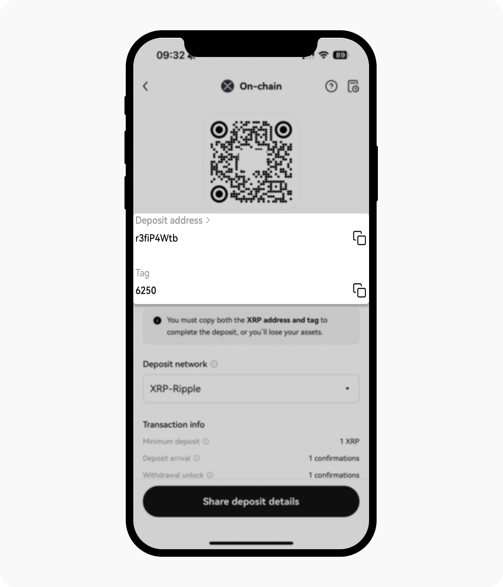 CT-app-deposit on chain with tag