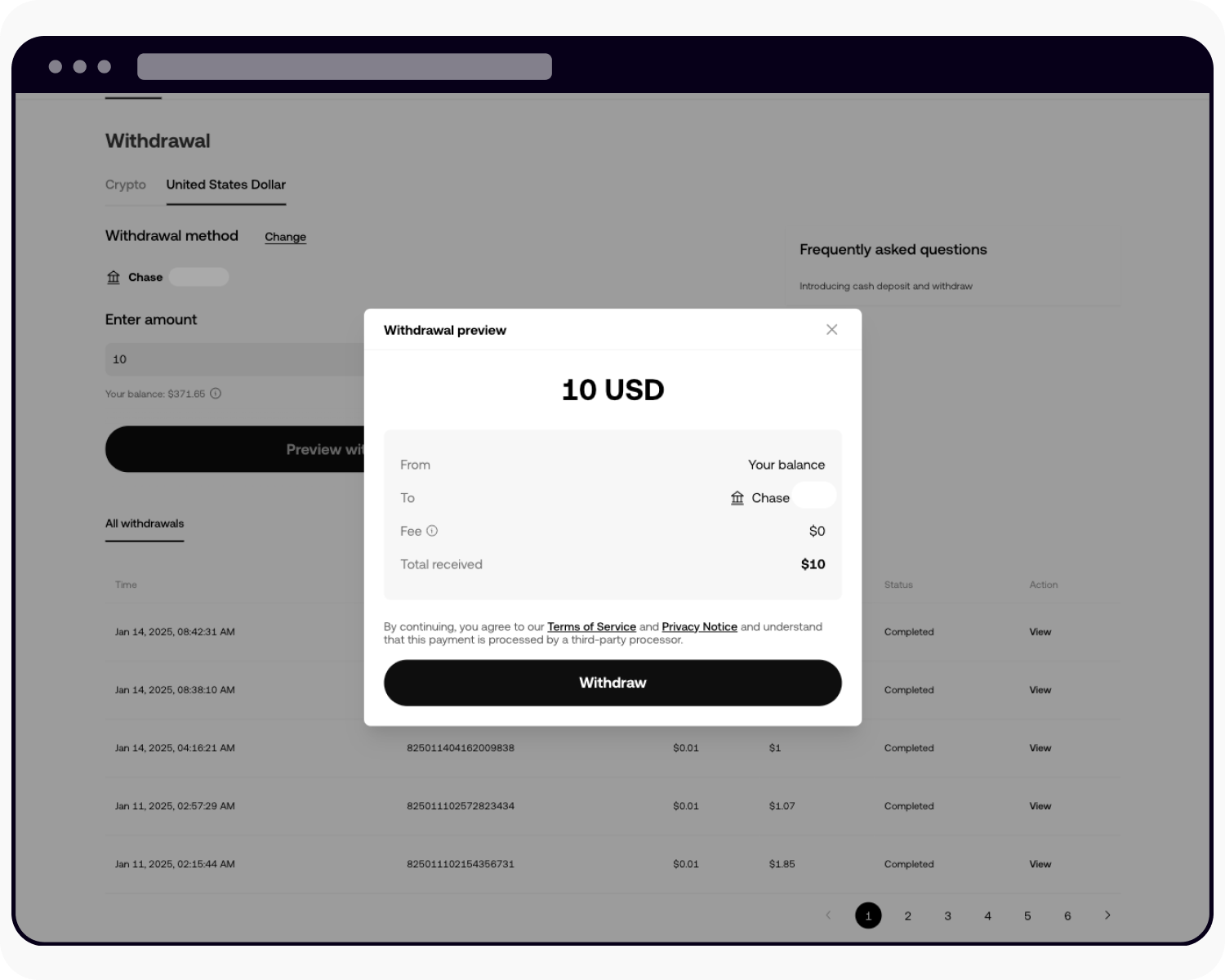 CT-web-cash withdraw-ACH wd4