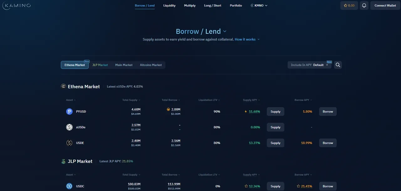 Kamino Finance platform