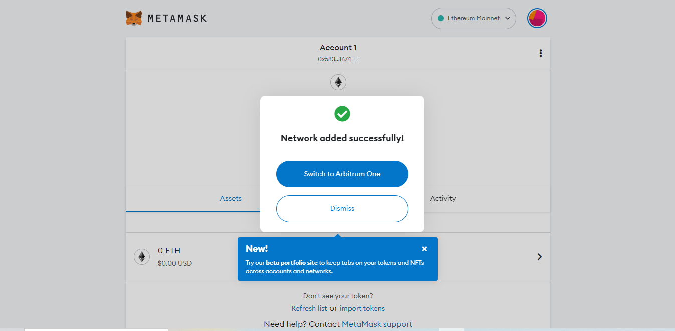 MetaMask Arbitrum One