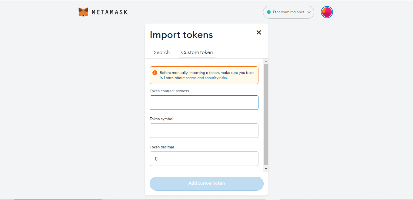 Fantom MetaMask Custom Tokens