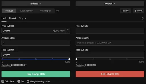 Select trade direction