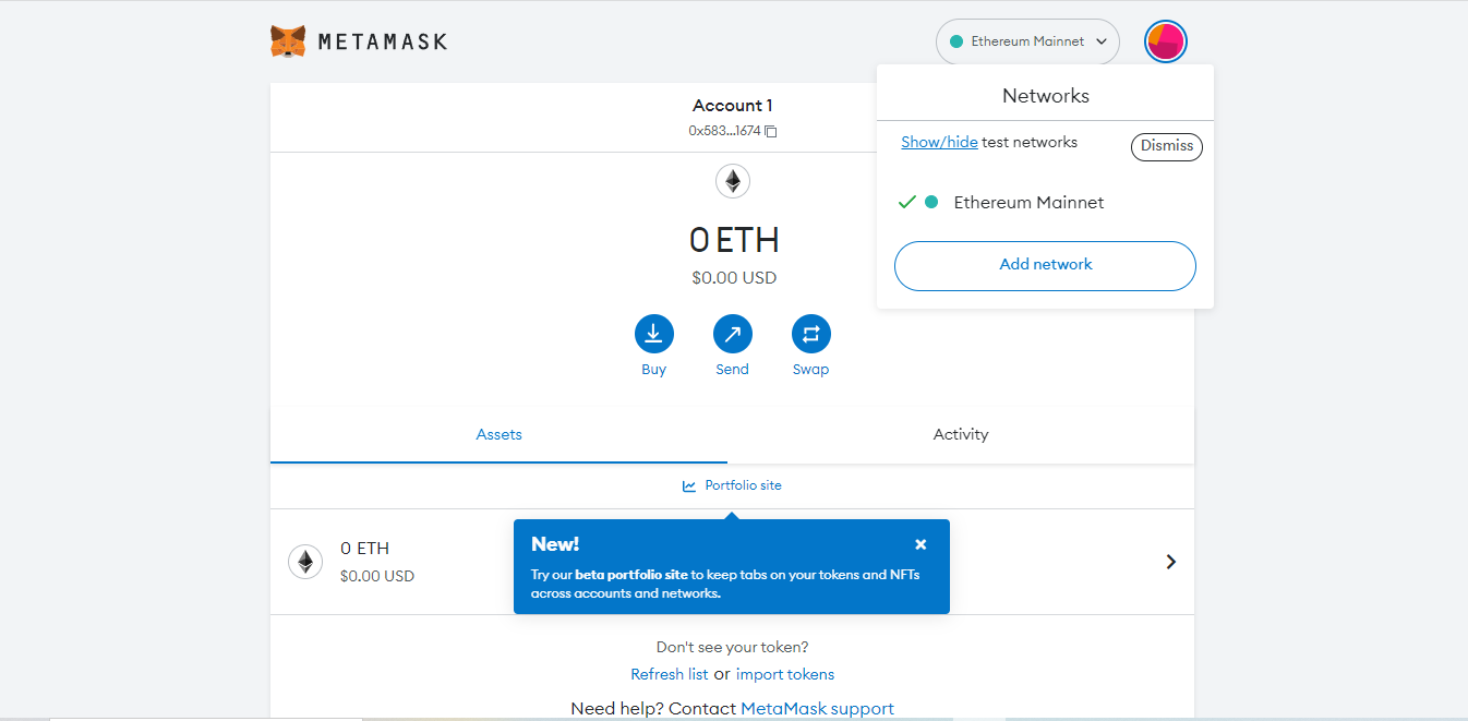 Fantom MetaMask Mainnet